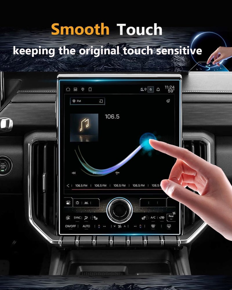VIAROOM Screen Protector For GMC Acadia 2024-2026, Tempered Glass Protective Film For Acadia 2026 2025 2024 Accessories - 15 inch - Image 3